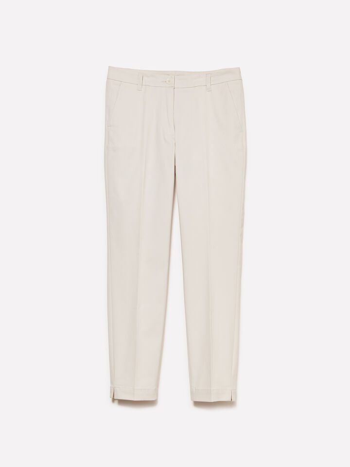 Light beige slim fit chinos - women's slim fit trousers - Beige | Sisley image number 5